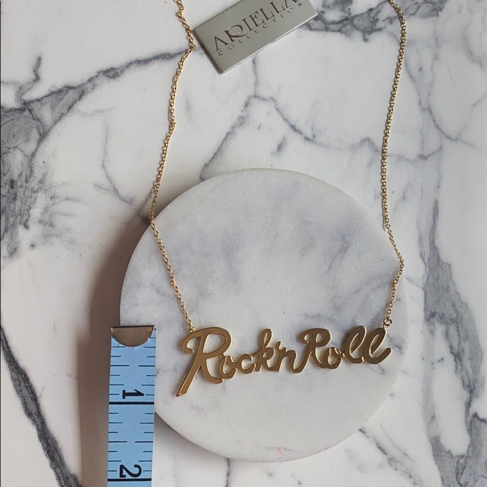Gold “Rock’nRoll” Necklace - Picture 3 of 9